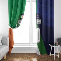 Custom Ireland and Australia Window Curtain Shamrocks and Aboriginal Art