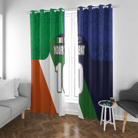 Custom Ireland and Australia Window Curtain Shamrocks and Aboriginal Art