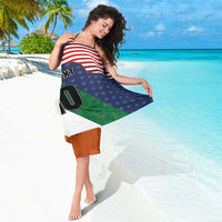 Custom Ireland and United States Sarong Shamrocks and American Flag Style