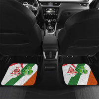 Custom Ireland and England Car Mats Celtic Shanrocks and Roses with Red Cross