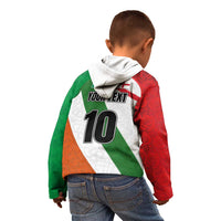 Custom Ireland and England Kid Hoodie Celtic Shanrocks and Roses with Red Cross