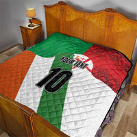 Custom Ireland and England Quilt Celtic Shanrocks and Roses with Red Cross