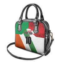 Custom Ireland and England Shoulder Handbag Celtic Shanrocks and Roses with Red Cross