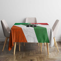 Custom Ireland and England Tablecloth Celtic Shanrocks and Roses with Red Cross