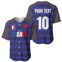 Custom France Rugby-Le XV de France Baseball Jersey Go Les Bleus