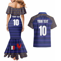 Custom France Rugby-Le XV de France Couples Matching Mermaid Dress and Hawaiian Shirt Go Les Bleus