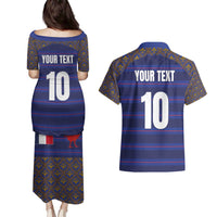 Custom France Rugby-Le XV de France Couples Matching Puletasi and Hawaiian Shirt Go Les Bleus