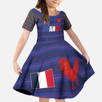 Custom France Rugby-Le XV de France Family Matching Long Sleeve Bodycon Dress and Hawaiian Shirt Go Les Bleus