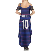 Custom France Rugby-Le XV de France Family Matching Summer Maxi Dress and Hawaiian Shirt Go Les Bleus