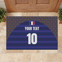 Custom France Rugby-Le XV de France Rubber Doormat Go Les Bleus