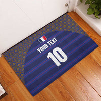 Custom France Rugby-Le XV de France Rubber Doormat Go Les Bleus