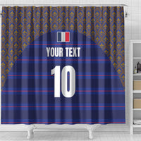 Custom France Rugby-Le XV de France Shower Curtain Go Les Bleus