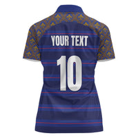 Custom France Rugby-Le XV de France Women Polo Shirt Go Les Bleus