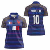 Custom France Rugby-Le XV de France Women Polo Shirt Go Les Bleus