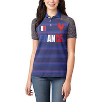 Custom France Rugby-Le XV de France Women Polo Shirt Go Les Bleus