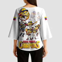Venezuela Baseball Champions Kimono Sleeve Blouse Glory Arepa Team