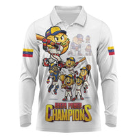 Venezuela Baseball Champions Long Sleeve Polo Shirt Glory Arepa Team