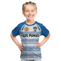 Argentina Rugby Custom Kid T Shirt Los Pumas Jaguar Race Style - Wonder Print Shop