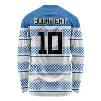 Argentina Rugby Custom Long Sleeve Shirt Los Pumas Jaguar Race Style - Wonder Print Shop