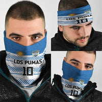Argentina Rugby Custom Neck Gaiter Los Pumas Jaguar Race Style - Wonder Print Shop