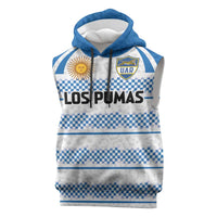 Argentina Rugby Custom Sleeveless Hoodie Los Pumas Jaguar Race Style - Wonder Print Shop