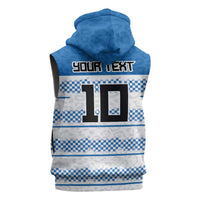 Argentina Rugby Custom Sleeveless Hoodie Los Pumas Jaguar Race Style - Wonder Print Shop