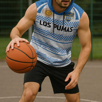 Argentina Rugby Custom Sleeveless Hoodie Los Pumas Jaguar Race Style - Wonder Print Shop