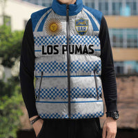 Argentina Rugby Custom Sleeveless Puffer Jacket Los Pumas Jaguar Race Style - Wonder Print Shop