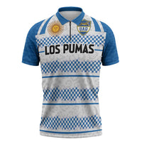 Argentina Rugby Custom Zipper Polo Shirt Los Pumas Jaguar Race Style - Wonder Print Shop