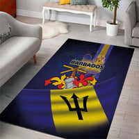 Barbados Independence Day Area Rug Coat of Arms with Freedom Emblems - Wonder Print Shop