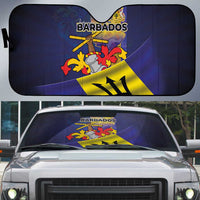 Barbados Independence Day Auto Sun Shade Coat of Arms with Freedom Emblems - Wonder Print Shop