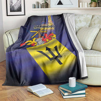 Barbados Independence Day Blanket Coat of Arms with Freedom Emblems - Wonder Print Shop