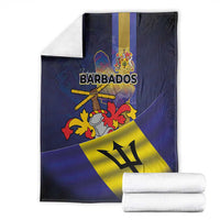 Barbados Independence Day Blanket Coat of Arms with Freedom Emblems - Wonder Print Shop