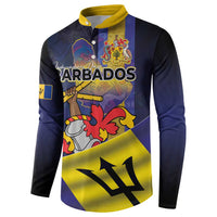 Barbados Independence Day Button Sweatshirt Coat of Arms with Freedom Emblems - Wonder Print Shop