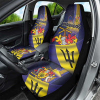 Barbados Independence Day Car Seat Cover Coat of Arms with Freedom Emblems - Wonder Print Shop