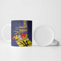 Barbados Independence Day Ceramic Mug Coat of Arms with Freedom Emblems - Wonder Print Shop