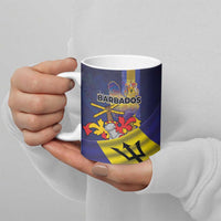 Barbados Independence Day Ceramic Mug Coat of Arms with Freedom Emblems - Wonder Print Shop