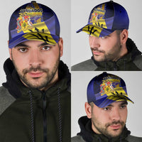 Barbados Independence Day Classic Cap Coat of Arms with Freedom Emblems - Wonder Print Shop