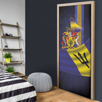 Barbados Independence Day Door Cover Coat of Arms with Freedom Emblems - Wonder Print Shop