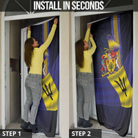 Barbados Independence Day Door Cover Coat of Arms with Freedom Emblems - Wonder Print Shop