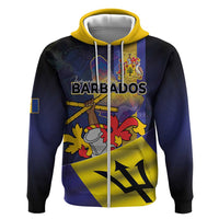 Barbados Independence Day Hoodie Coat of Arms with Freedom Emblems - Wonder Print Shop