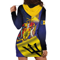 Barbados Independence Day Hoodie Dress Coat of Arms with Freedom Emblems - Wonder Print Shop