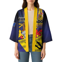 Barbados Independence Day Kimono Coat of Arms with Freedom Emblems - Wonder Print Shop