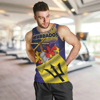 Barbados Independence Day Men Tank Top Coat of Arms with Freedom Emblems - Wonder Print Shop
