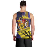 Barbados Independence Day Men Tank Top Coat of Arms with Freedom Emblems - Wonder Print Shop