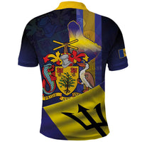 Barbados Independence Day Polo Shirt Coat of Arms with Freedom Emblems - Wonder Print Shop
