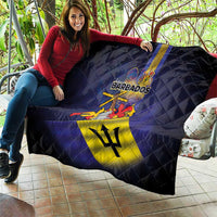 Barbados Independence Day Quilt Coat of Arms with Freedom Emblems - Wonder Print Shop