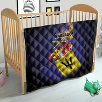 Barbados Independence Day Quilt Coat of Arms with Freedom Emblems - Wonder Print Shop