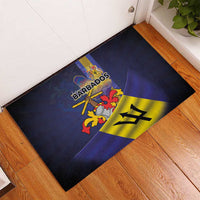 Barbados Independence Day Rubber Doormat Coat of Arms with Freedom Emblems - Wonder Print Shop