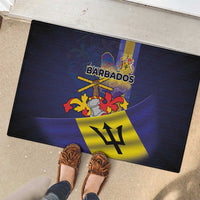 Barbados Independence Day Rubber Doormat Coat of Arms with Freedom Emblems - Wonder Print Shop